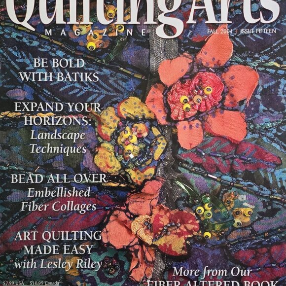 Quilting Arts Magazine Fall Issue 2004 Be Bold With Batiques And Bead All Over E - Picture 8 of 14